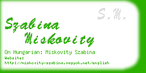 szabina miskovity business card